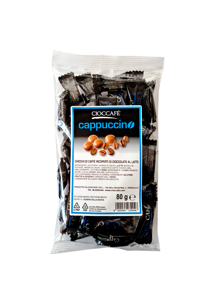 Cappuccino x80gr - Milk Chocolate covered coffee beans