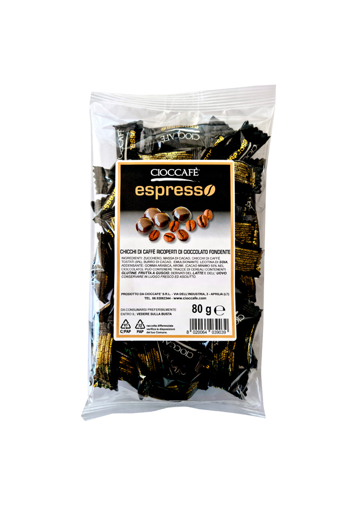 Espresso x80gr - Dark Chocolate covered coffee beans