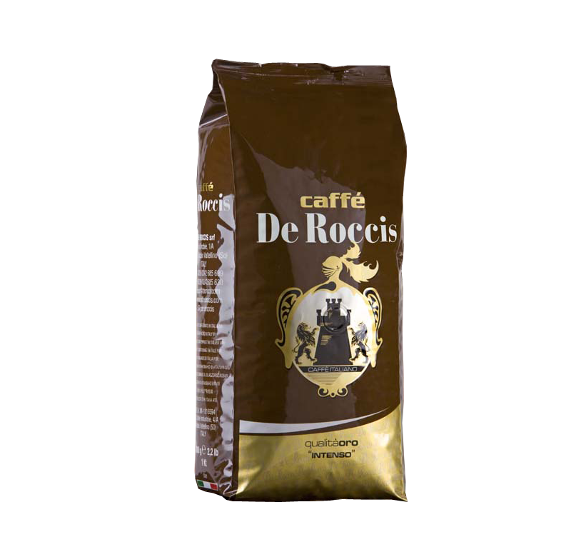 Caffe' De Roccis Intenso x1kg - Classic Italian blend with a very full-bodied and rich flavor.