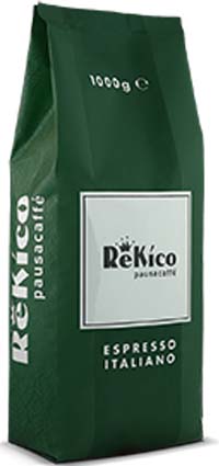 Rekico Pausa Caffe' Flor Coffee Beans x1kg - A combination of Brazilian, Central American and Indian coffees. A full-bodied blend with a slightly spicy flavour and a pleasing and persistent aftertaste that lingers on the palate.