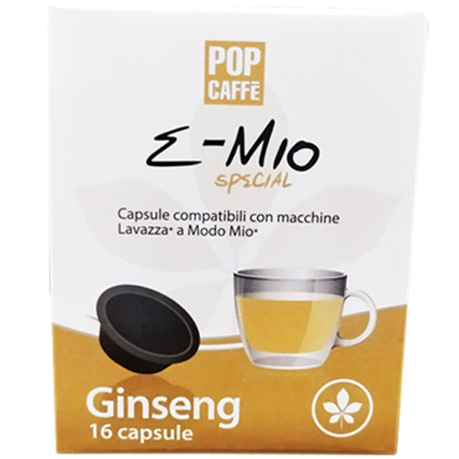 Pop Caffe' E-Mio Ginseng x16 - Coffee & Ginseng flavoured capsules